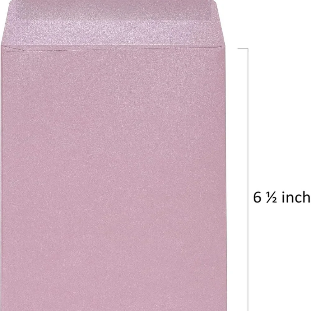 Quotidian Rosewater Self Seal Flat Pearlescent Paper Envelopes 50 ENVELOPES